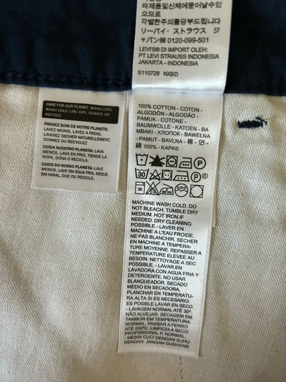 Levi's Cargo Shorts Big Men's Size 50 Blue Twill Cotton Loose Fit